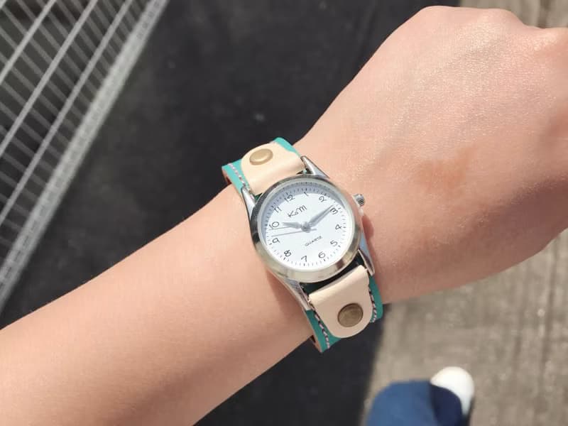 STITCH　爽やかな夏の味チョコミントカラー　ステッチラン腕時計　ワンタッチ着脱OK　SRW-TBW-PA