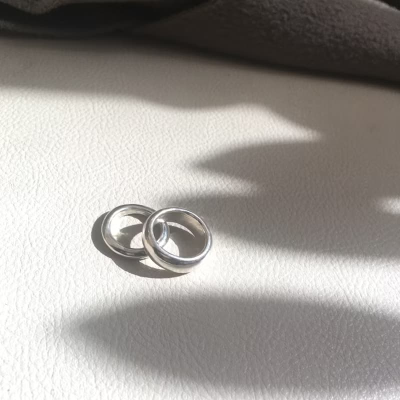 純銀個性鏡面戒