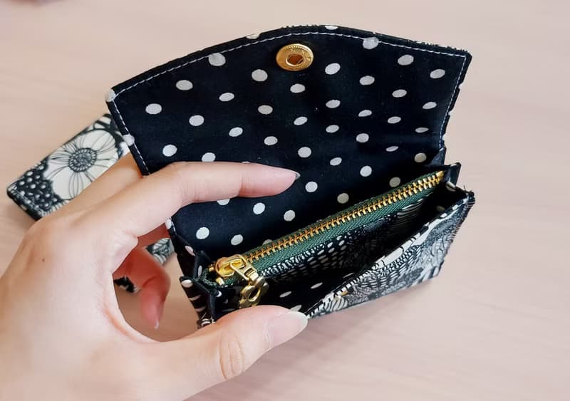 Leodoodoo 【短夾三層零錢包】北歐小花-手作零錢包-三層零錢包