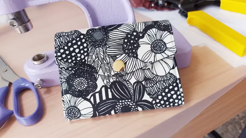 Leodoodoo 【短夾三層零錢包】北歐小花-手作零錢包-三層零錢包