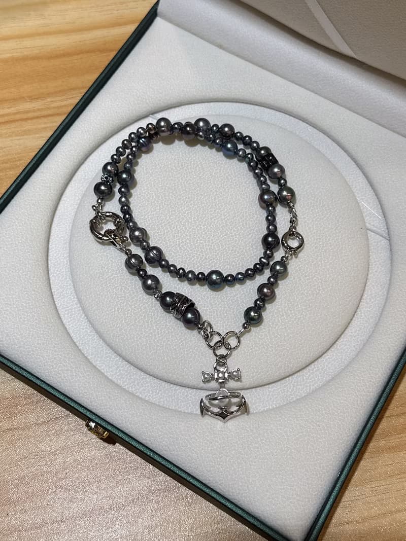 alpha設計款天然珍珠個性兩用項鍊