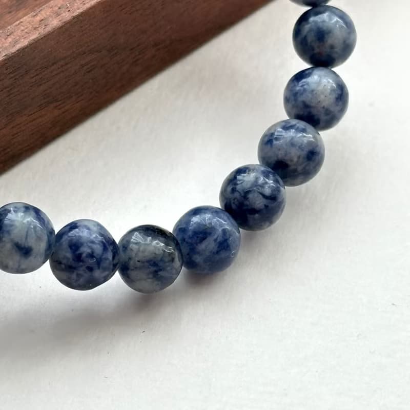 【釐清自我】藍紋石紅瑪瑙簡約鍍銀手鏈 驅除壓力判斷力 鼓勵信心