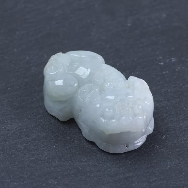 【招財神獸】白翡翡翠貔貅擺飾 | 天然緬甸玉翡翠A貨 | 送禮