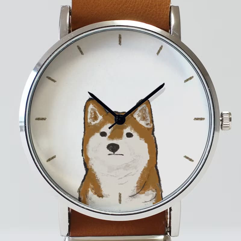 しば犬(赤)１の腕時計