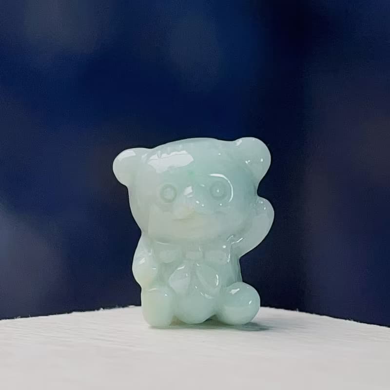 果綠底翡翠熊熊| 天然緬甸玉A貨翡翠 | 送禮