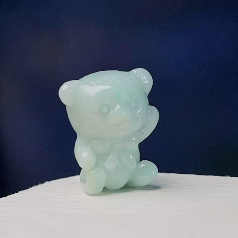 果綠底翡翠熊熊| 天然緬甸玉A貨翡翠 | 送禮