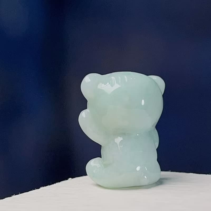 果綠底翡翠熊熊| 天然緬甸玉A貨翡翠 | 送禮
