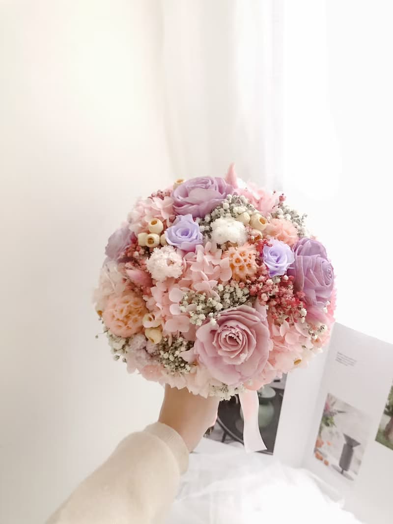 永生花 永生玫瑰花 乾燥花 新娘捧花 拍照花束 求婚花束 婚禮婚紗