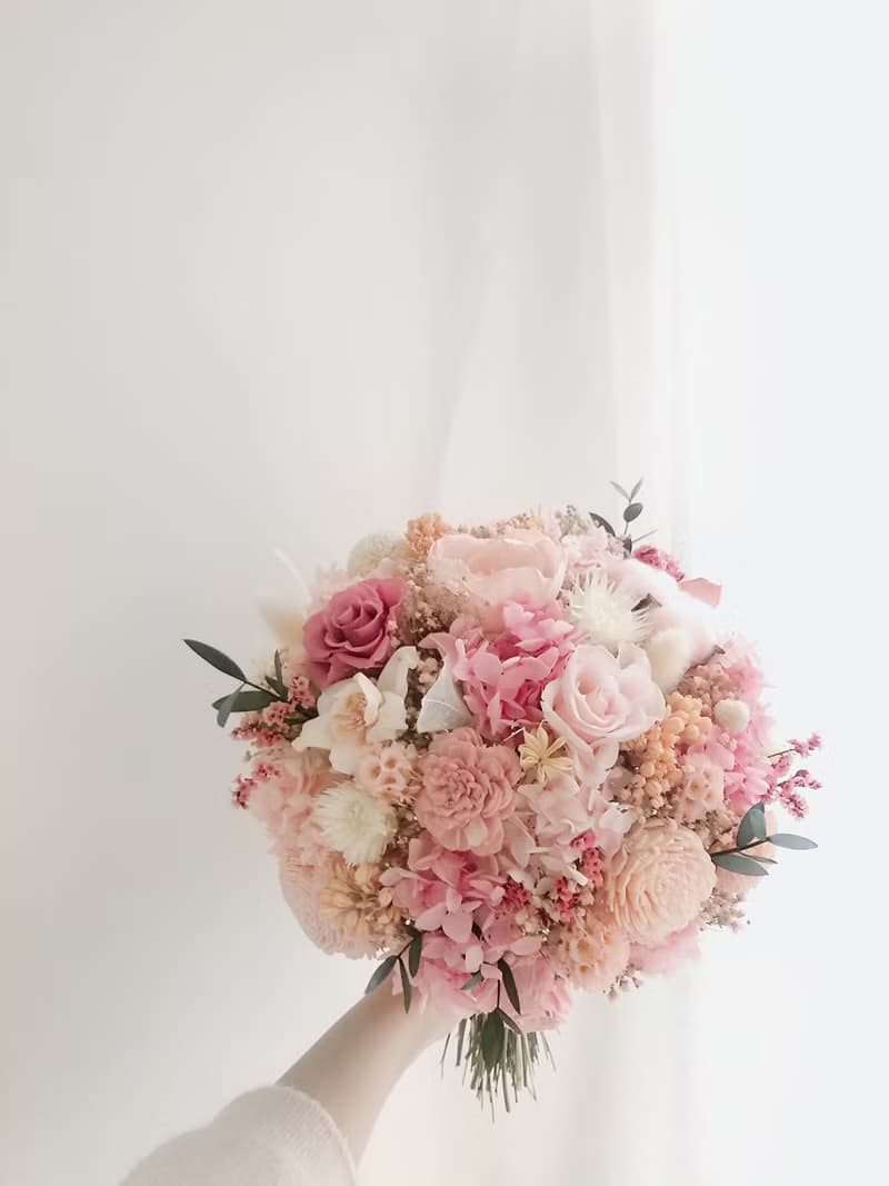 永生花 永生玫瑰花 乾燥花 新娘捧花 拍照花束 求婚花束 婚禮婚紗