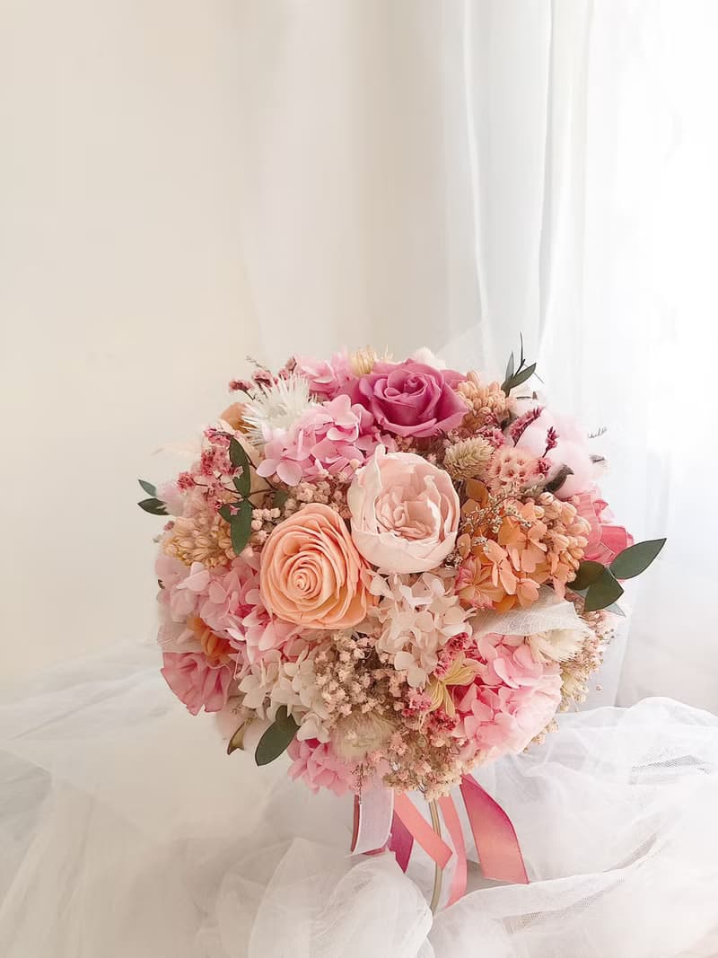 永生花 永生玫瑰花 乾燥花 新娘捧花 拍照花束 求婚花束 婚禮婚紗
