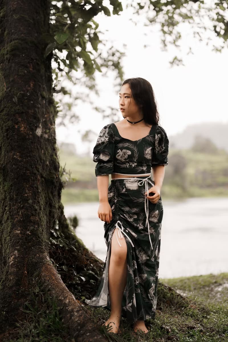 The Ugly Duckling Crop Strap Blouse + Skirt Set