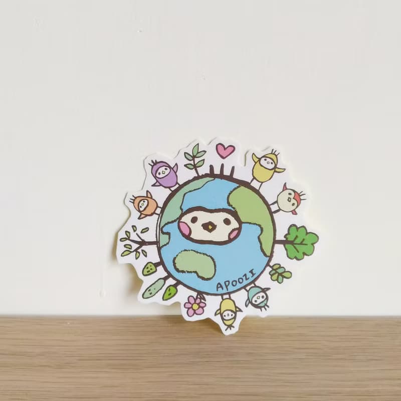 地球籽 行李箱貼紙