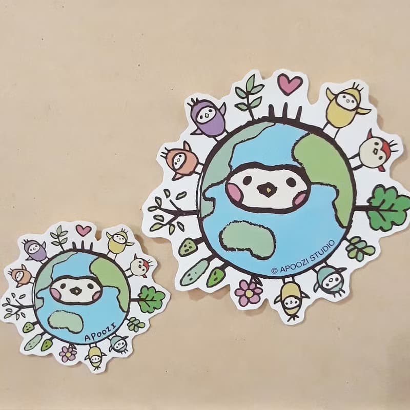 地球籽 行李箱貼紙