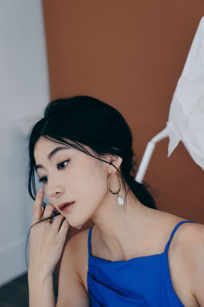 COR-DATE / 紋路圓弧 / 水滴耳環 / 白