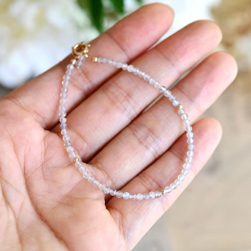 神秘的 ラブラドライトのブレスレット アジャスター付き 内なる魅力や潜在能力を開花させる