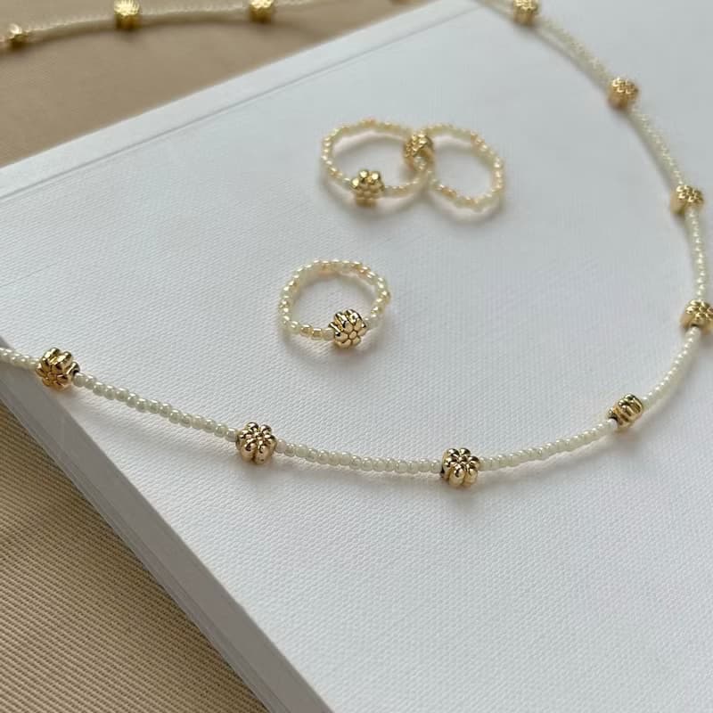 花的際遇 日本米珠項鍊