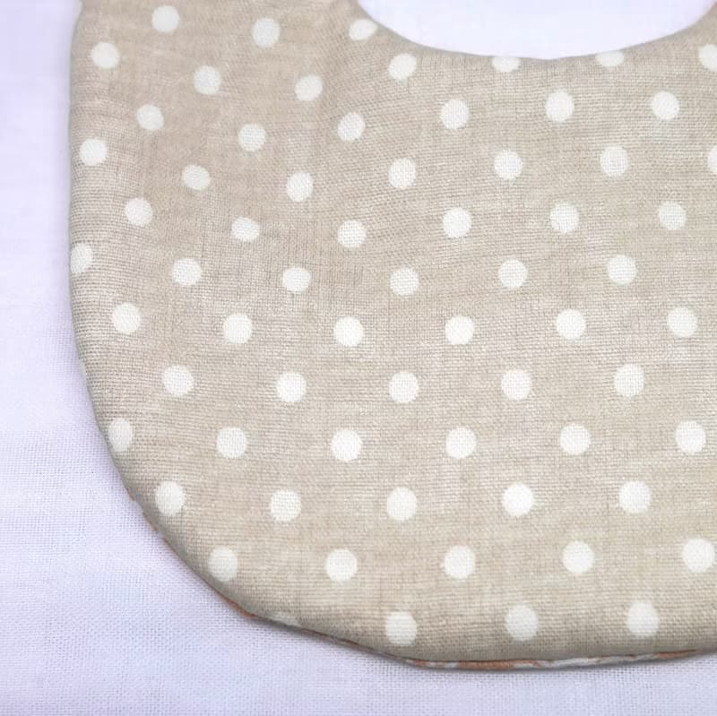 ８重ガーゼ　和柄スタイ　招き猫　ピンク