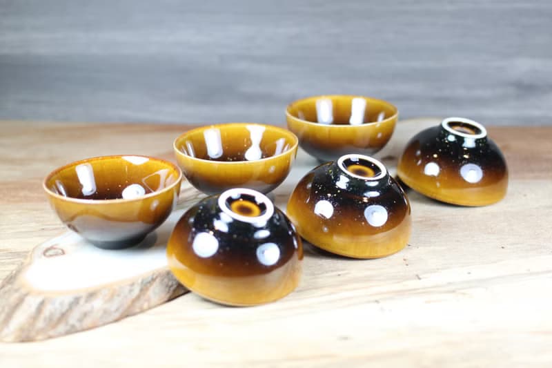 【送禮好物】天目釉 圓滿茶杯 六杯組 鶯歌名家葉敏祥作品