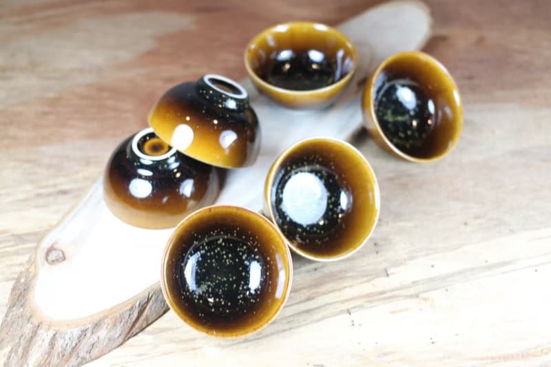 【送禮好物】天目釉 圓滿茶杯 六杯組 鶯歌名家葉敏祥作品