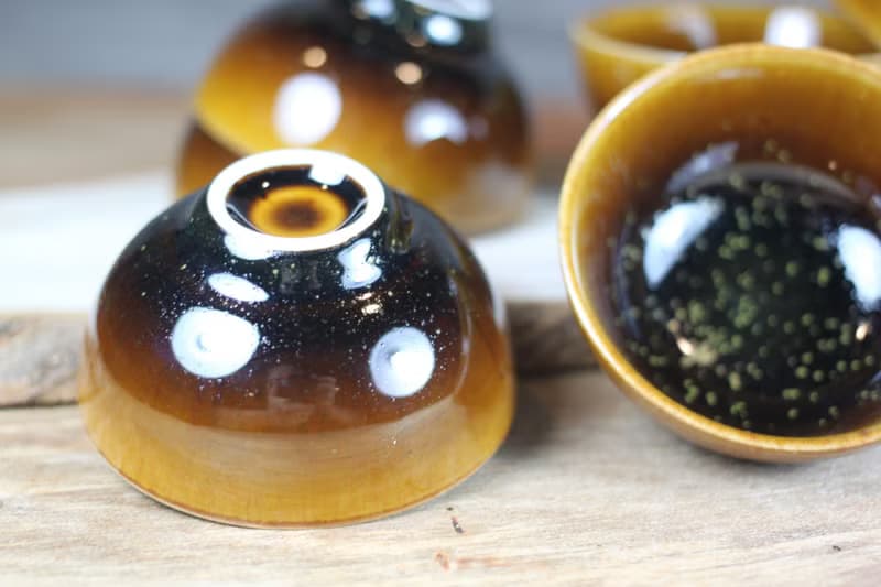 【送禮好物】天目釉 圓滿茶杯 六杯組 鶯歌名家葉敏祥作品