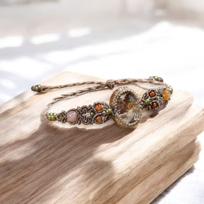 Crystoria Stone | Macrame | 南美蠟線 | 手鍊 | 彩幽靈