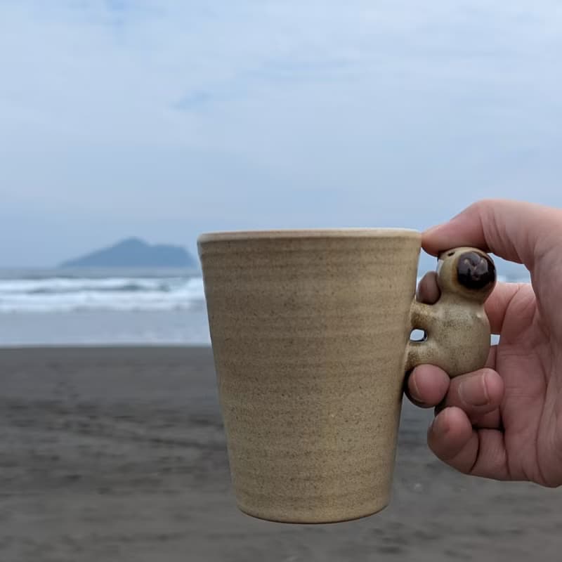 想放鬆的卡皮巴拉 療癒系 手作 馬克杯 鶯歌 文創 陶杯 300ml