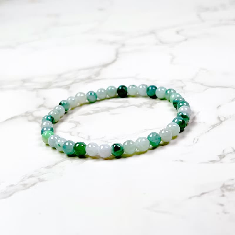 飄花翡翠手珠手鍊 | 天然緬甸玉翡翠A貨 | 送禮