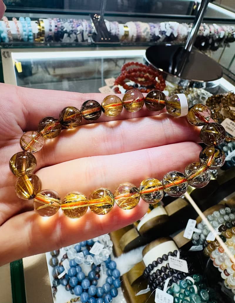 天然A體透黃金厚板鈦金鈦晶9.5mm25.54g帶母礦旺事業避邪招正財