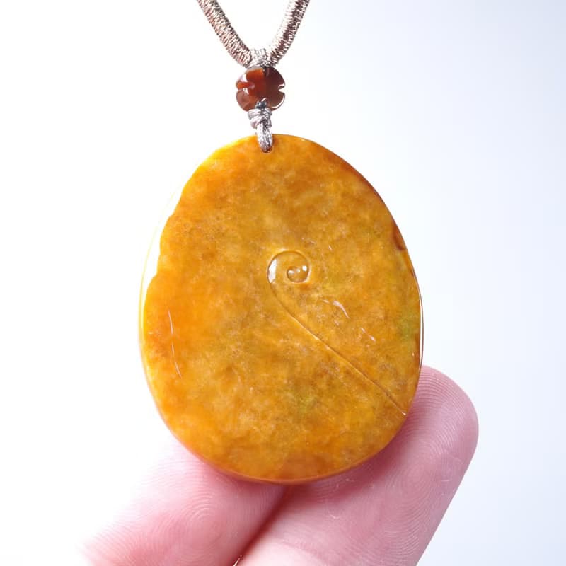 黃翡翡翠佛首項鍊 | 天然緬甸玉翡翠A貨 | 送禮