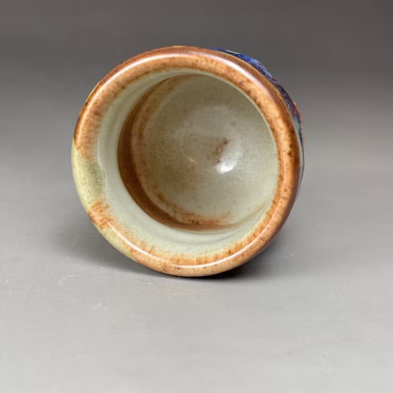 台灣【志野燒】釉變手作刀切直筒杯 80ml