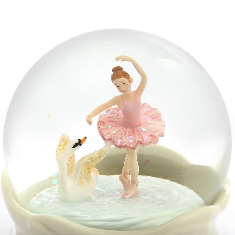芭蕾女孩 水晶球音樂盒 生日彌月聖誕交換禮物 天鵝湖 Swan Lake