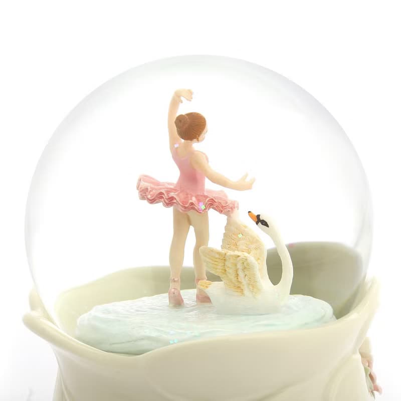 芭蕾女孩 水晶球音樂盒 生日彌月聖誕交換禮物 天鵝湖 Swan Lake
