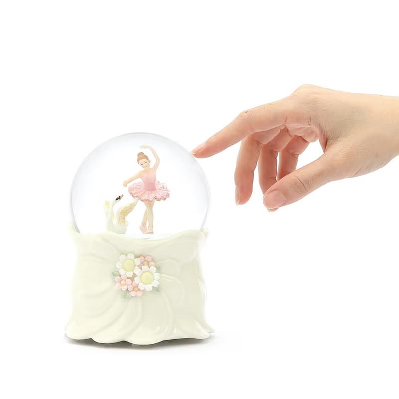 芭蕾女孩 水晶球音樂盒 生日彌月聖誕交換禮物 天鵝湖 Swan Lake