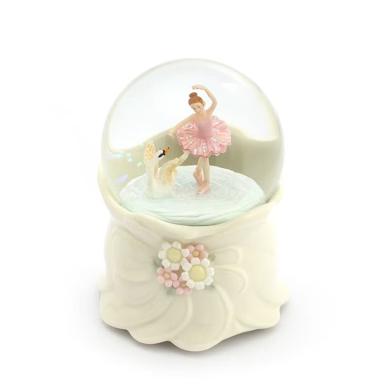 芭蕾女孩 水晶球音樂盒 生日彌月聖誕交換禮物 天鵝湖 Swan Lake