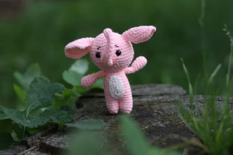 Crochet elephant, Crochet elephant 3,5 inch Stuffed toy, elephant toy