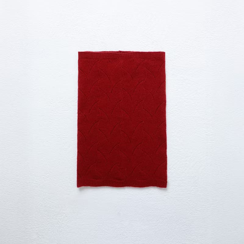 柔膚編織紋羊毛脖圍