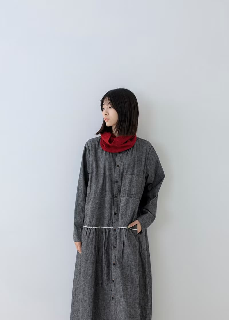 柔膚編織紋羊毛脖圍