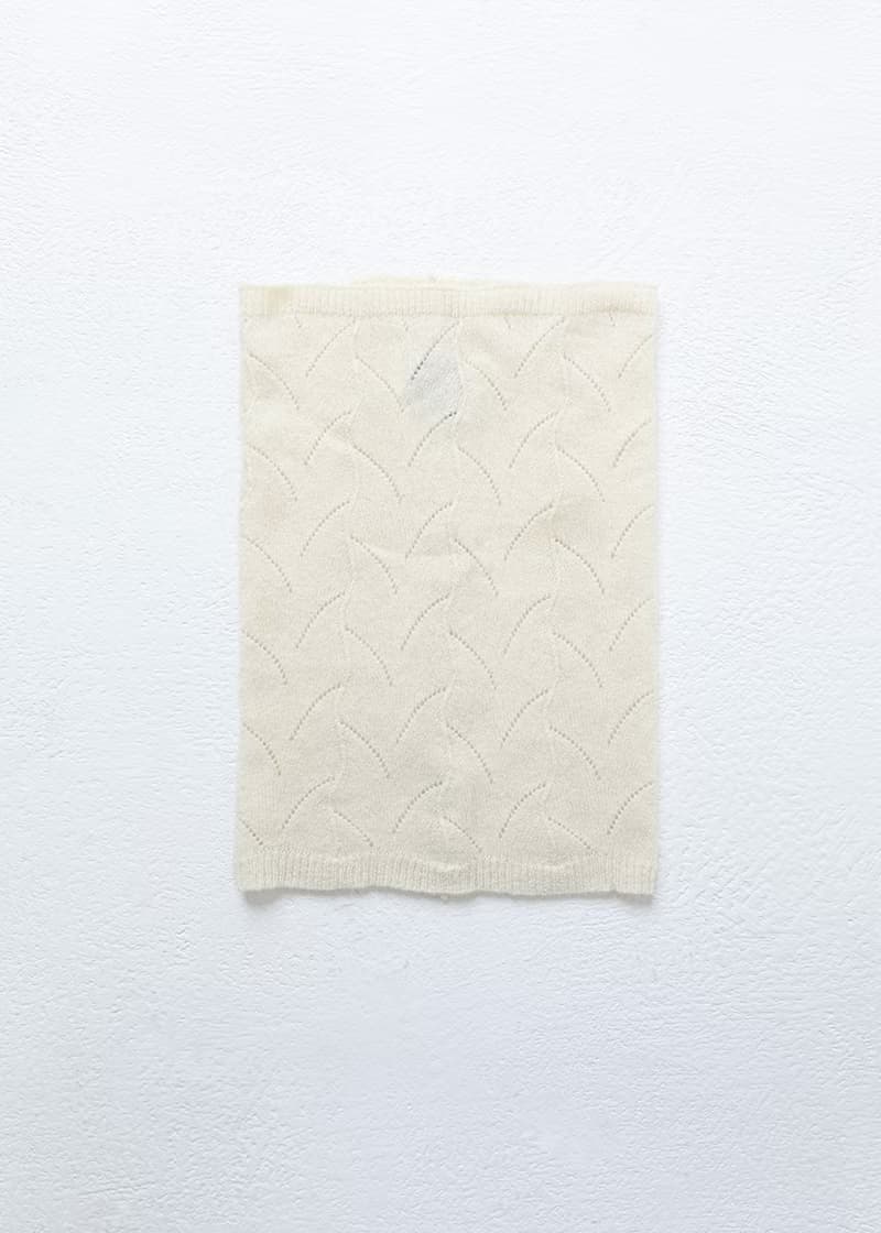 柔膚編織紋羊毛脖圍
