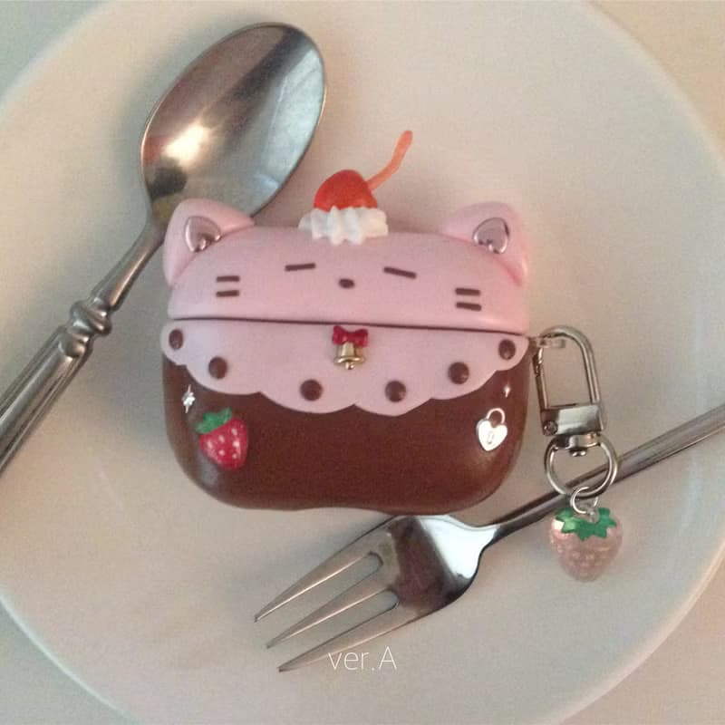 草莓巧克力貓 AirPods 保護殼