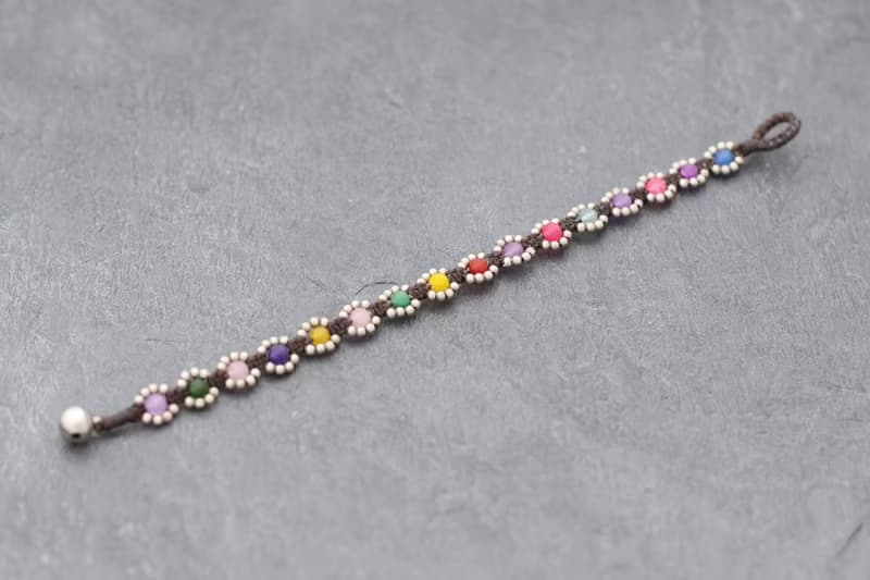 迷你雛菊彩虹銀手鐲小便宜人