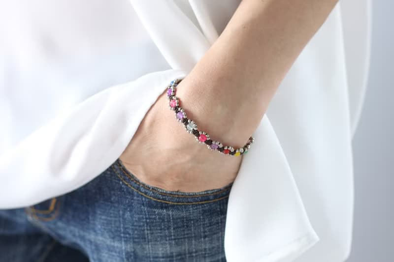 迷你雛菊彩虹銀手鐲小便宜人