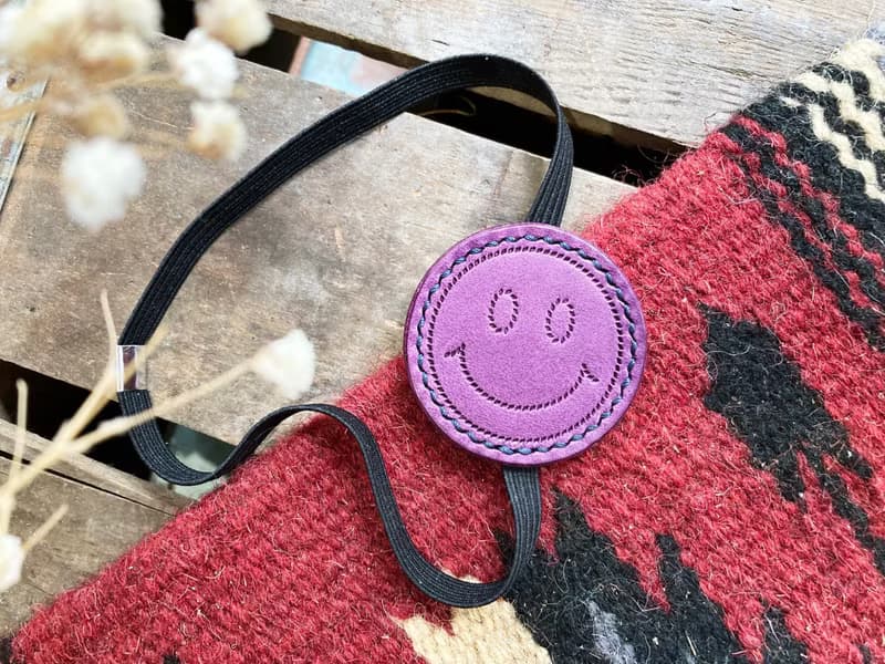 哈哈笑圓形書籤 皮革DIY材料包 好好縫 SMILE FACE 文青 文具用品