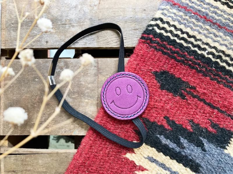 哈哈笑圓形書籤 皮革DIY材料包 好好縫 SMILE FACE 文青 文具用品