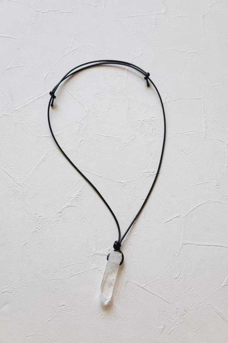 天然礦石白水晶原石頸鍊項鍊 礦石項鍊 女生頸繩 歐美風 choker