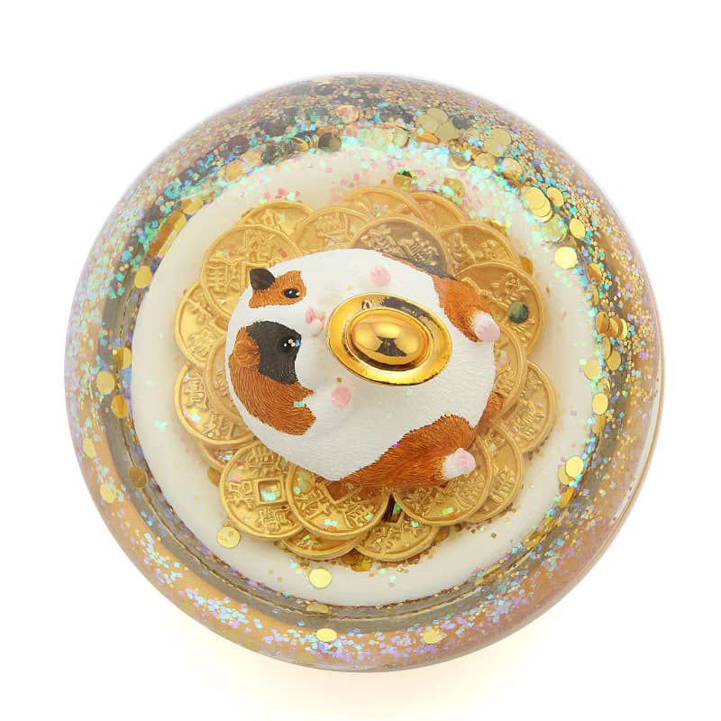 福鼠滾財 水晶球擺飾 招財聚寶開運新年開店賀禮生日彌月禮物