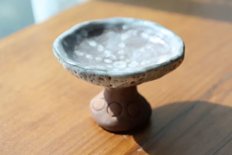 【喬遷禮物】精靈蘑菇1香座醬料盤擺飾盤侘寂風雕塑擺件收藝術