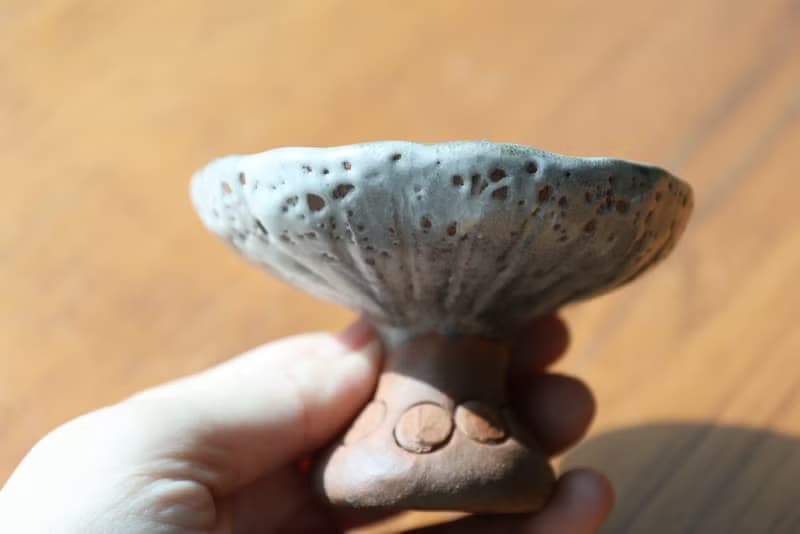 【喬遷禮物】精靈蘑菇1香座醬料盤擺飾盤侘寂風雕塑擺件收藝術