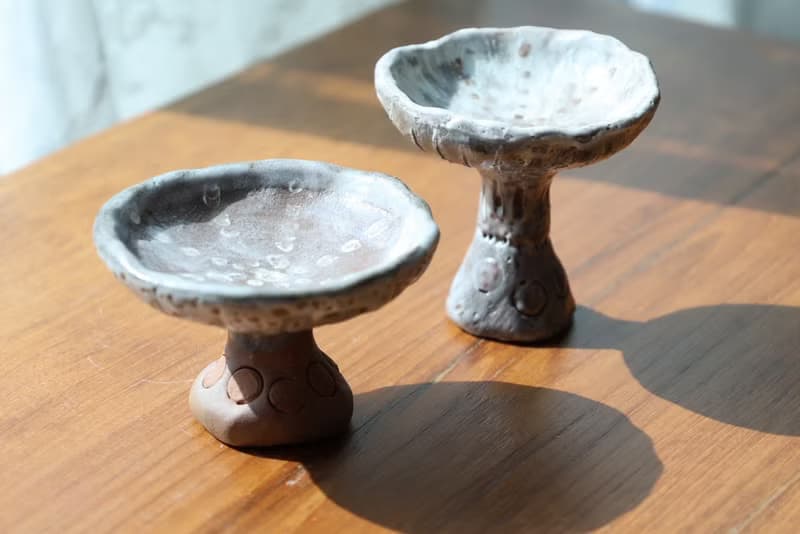 【喬遷禮物】精靈蘑菇1香座醬料盤擺飾盤侘寂風雕塑擺件收藝術