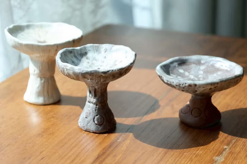 【喬遷禮物】精靈蘑菇1香座醬料盤擺飾盤侘寂風雕塑擺件收藝術