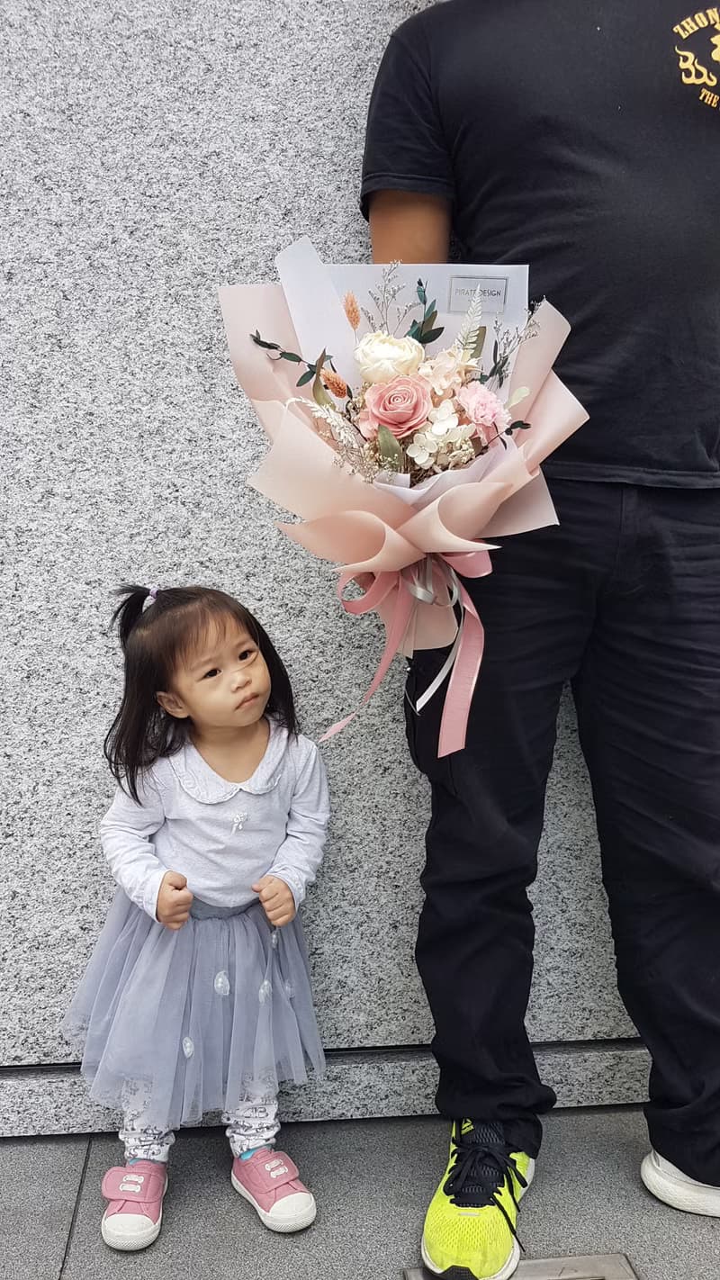 【體驗】手作體驗課  溫柔守護。永生玫瑰乾燥花束 /情人節花束